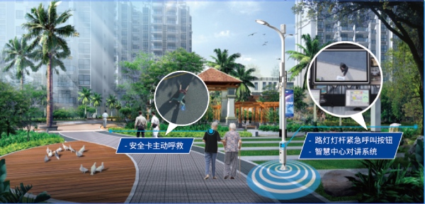 三思智慧路燈在平安和諧社區建設中主要功能