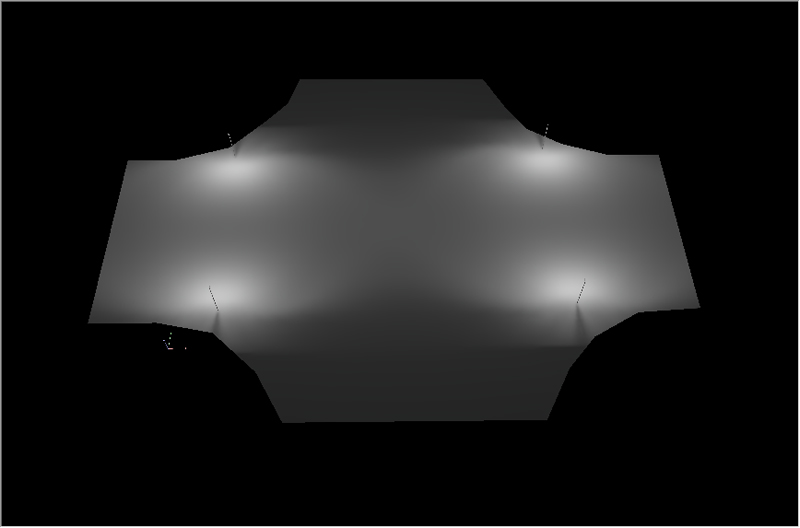 十字路口照明“陰影”示意圖 十字路口照明“陰影”示意圖