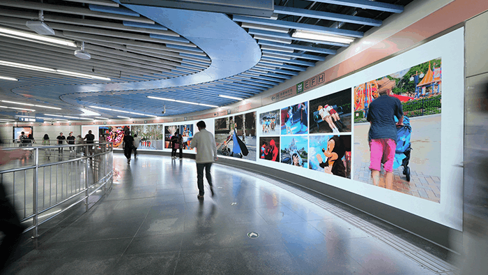 科技賦能藝術,三思顯示,讓地鐵通道,變身藝術展廊